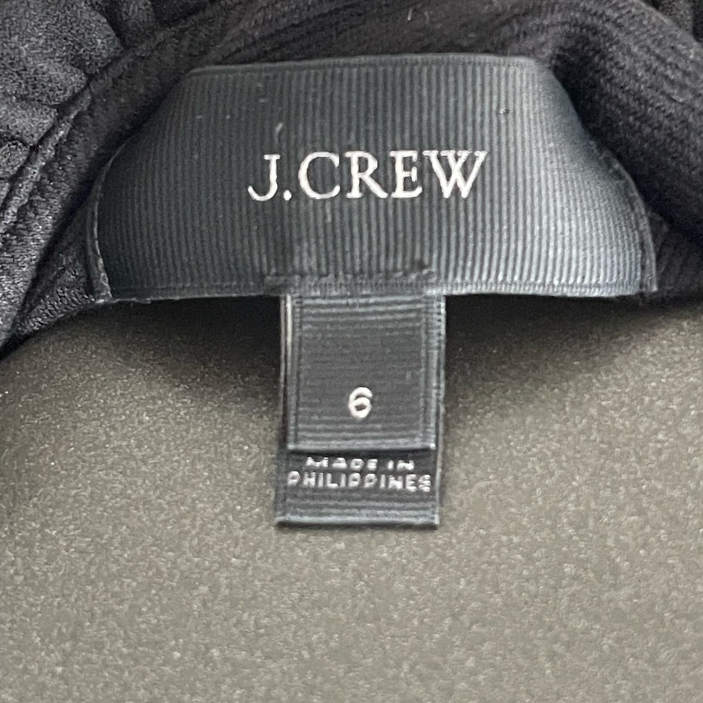 J.Crew $248 Ruffle Trim Lined Solid Black Skirted… - image 3